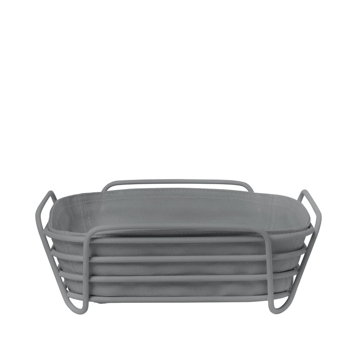blomus -DELARA- Brotkorb Size L, quadratisch, herausnehmbare Stofftasche, stilvolles Design, 26 x 26
