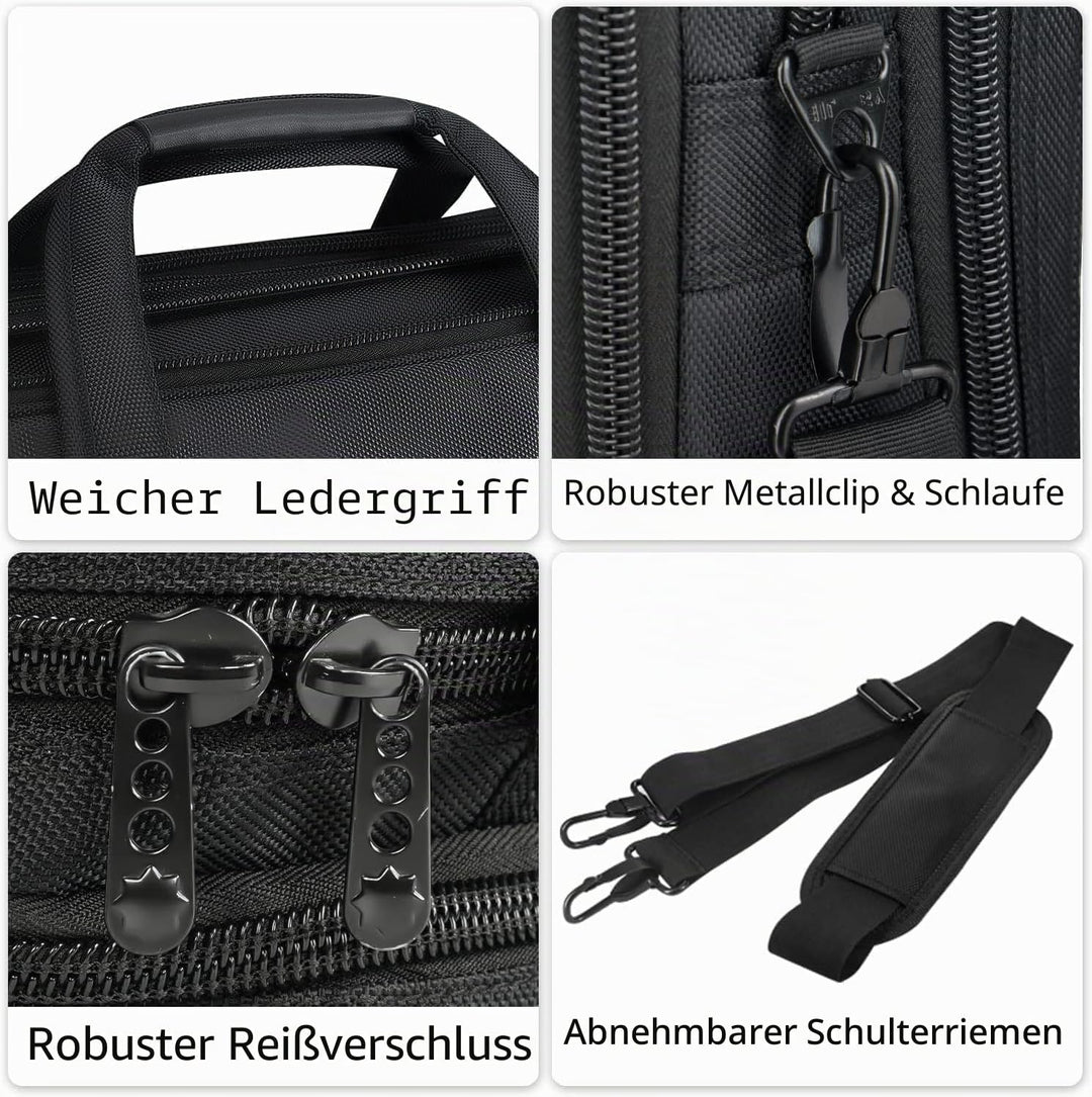 Taygeer Laptoptasche 17 Zoll Business Aktentasche Herren Gross Laptop Notebook Tasche Wasserdicht No