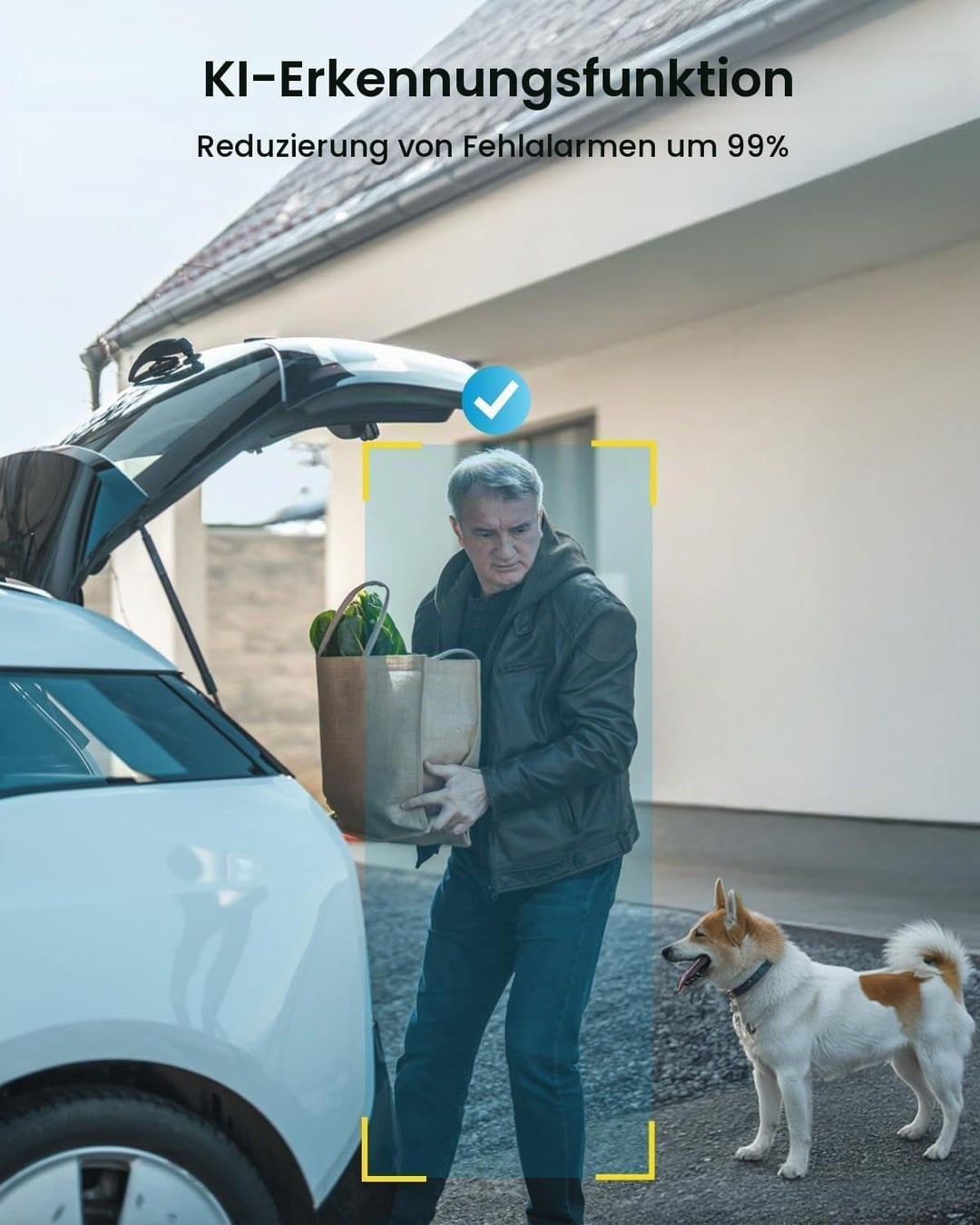 ieGeek 2K Überwachungskamera Aussen Akku mit Magnetische Montage, WLAN Kabellose Überwachungskamera