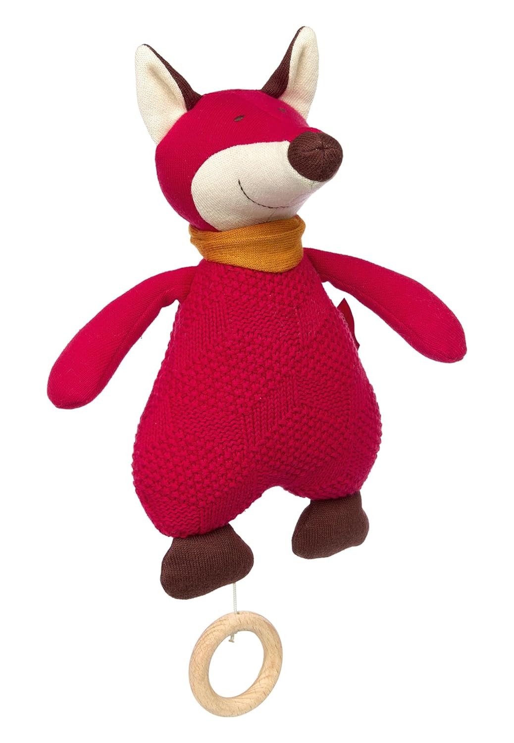 SIGIKID 39689 Strick-Spieluhr Fuchs Knitted Love, Kuscheltier mit bekannter Schlaflied-Melodie, Stof