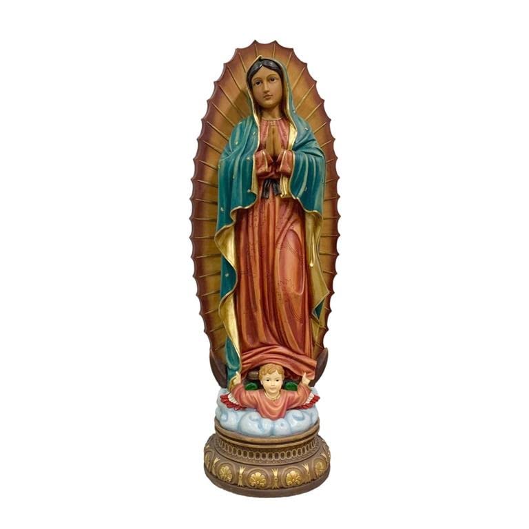 DRW Mexikanische Guadeloupe Jungfrau Figur Harz handbemalt, 105 cm