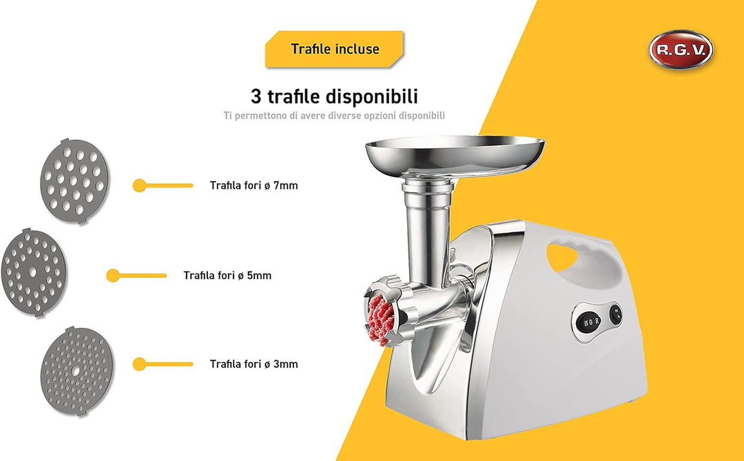 RGV, 3-in-1 Fleischwolf, Tomatenpresse, Reibe, 500 W