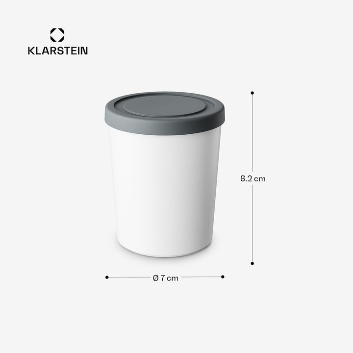 Klarstein Eisbehälter Für Speiseeis – 4x 180ml, Mit Deckel, Spülmaschinenfest, Kunststoff, Für Selbs