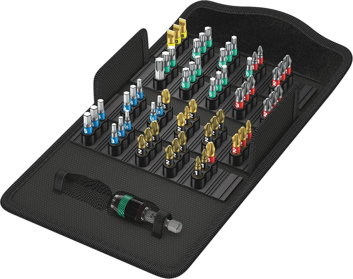 Wera Zyklop Speed-Knarrensatz 8100 SA/SC 2, 1/4%22-Antrieb und 1/2%22-Antrieb, metrisch, 43-teilig,