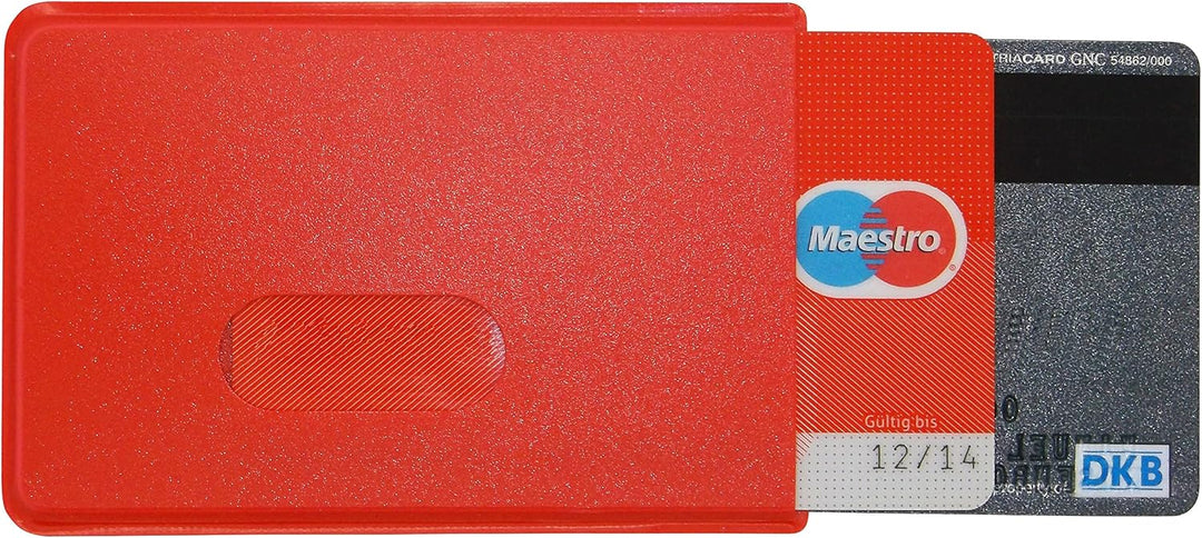 MACEMARO TRADING 5 x KARTENHÜLLE ROT für 2 Karten - Ausweishülle Ausweisetui Schutzhülle Kreditkarte