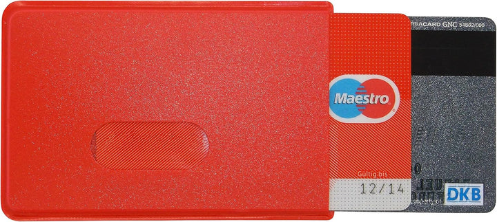 MACEMARO TRADING 5 x KARTENHÜLLE ROT für 2 Karten - Ausweishülle Ausweisetui Schutzhülle Kreditkarte
