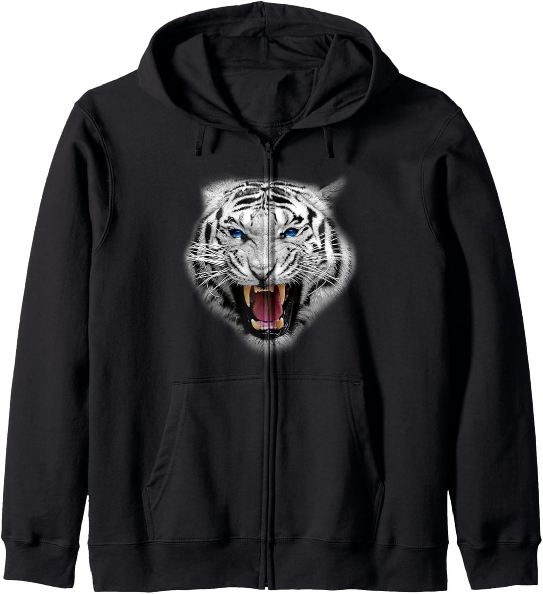 Awesome White Tiger Big Face Geschenk Funny Big Cat Design Kapuzenjacke