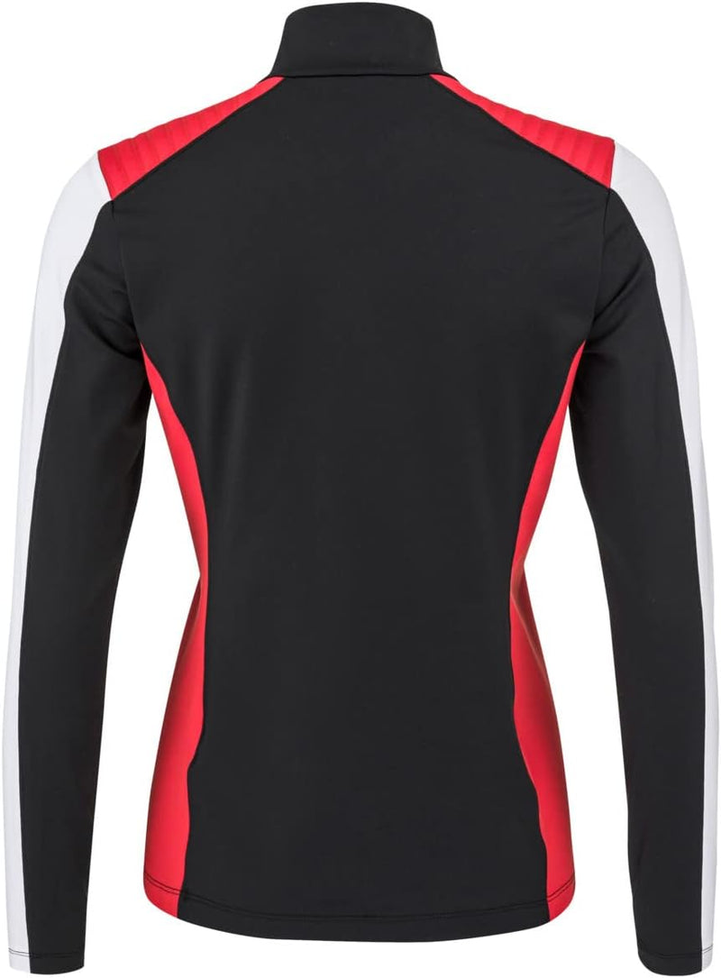 HEAD Damen Aster Midlayer Women Sweatshirts XS Schwarz/Rot, XS Schwarz/Rot