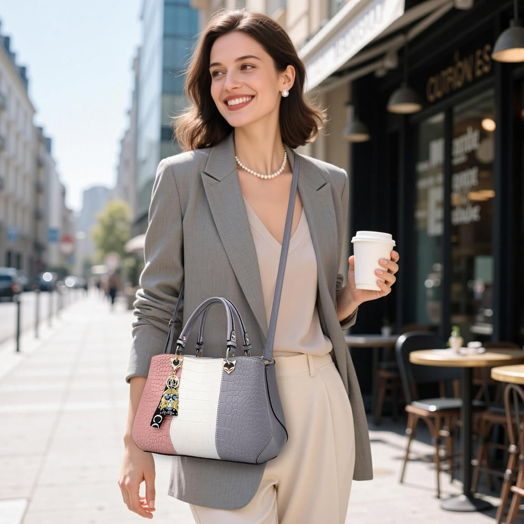 DIRRONA Elegant Damen Handtasche Schultertasche Gross Kapazität Umhängetasche Beiläufig Reise Tasche