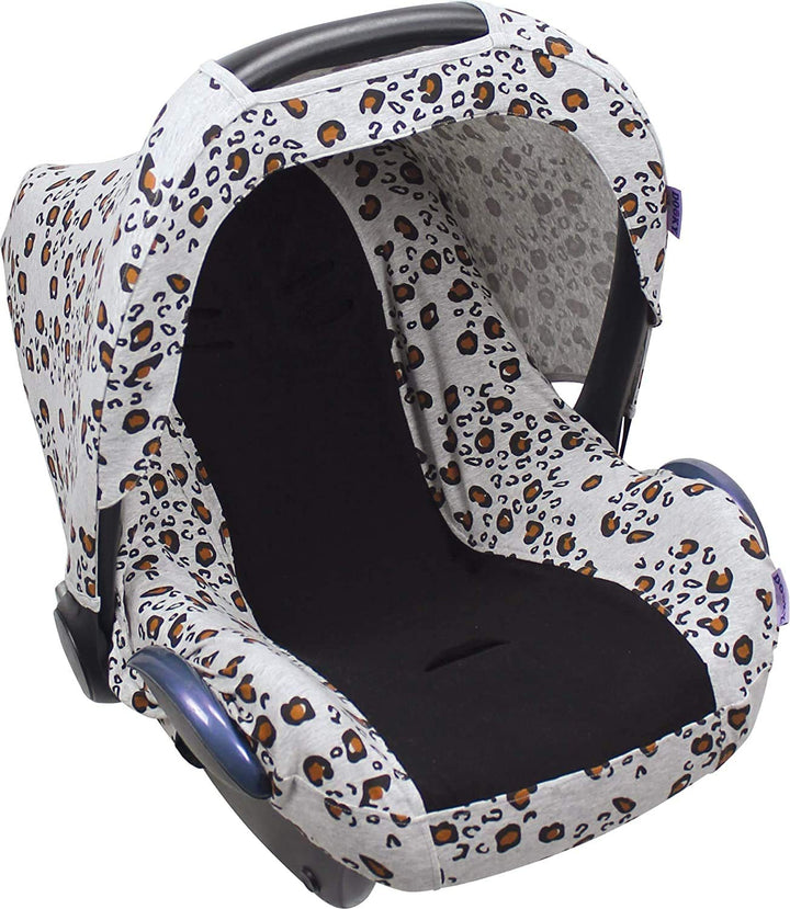 Original Dooky Seat Cover Schonbezug Little Leopard für Babyschale Universalgrösse geeignet für 3 un