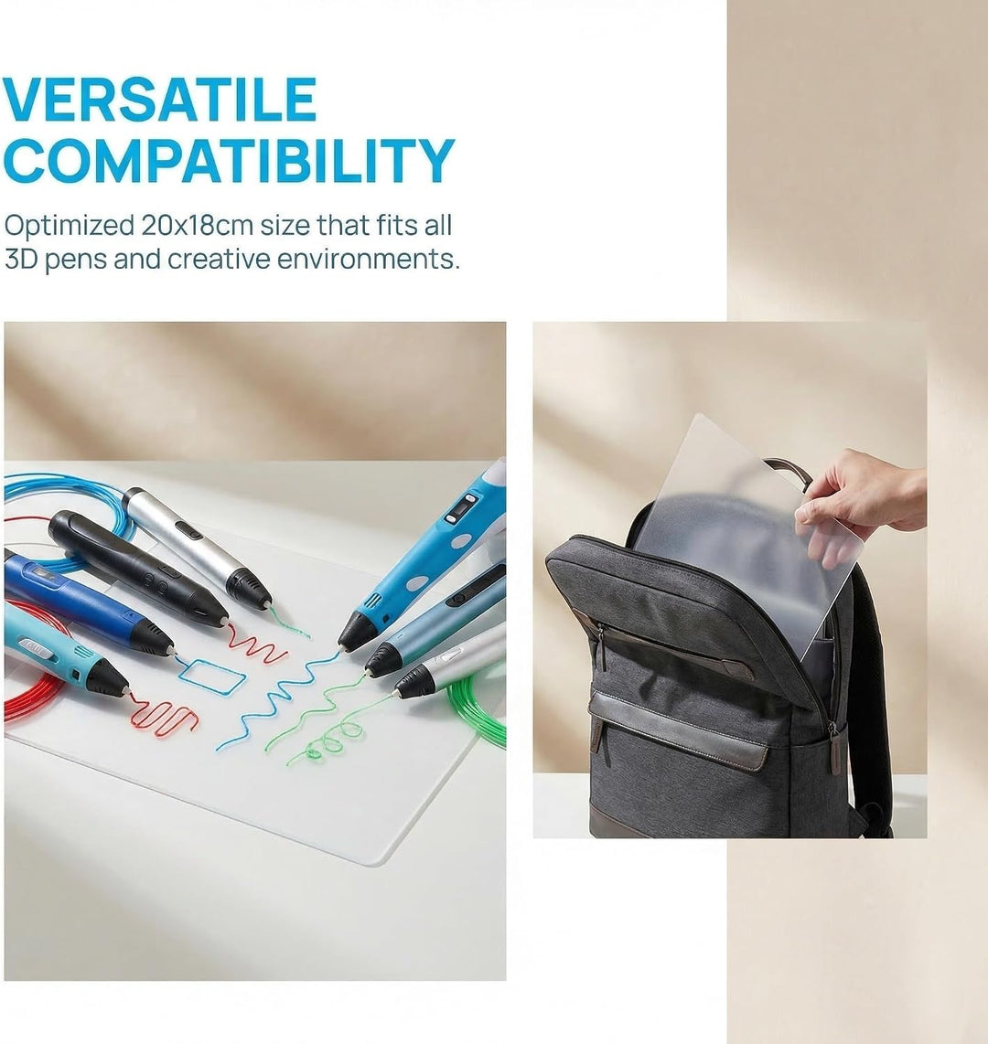 BESPORTBLE 30 Stück 3D Stift Zeichenmatte aus Transparentem Hitzebeständigem PVC mit Präziser Nachze