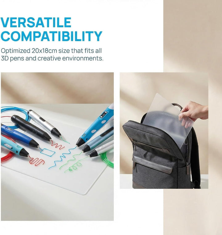 BESPORTBLE 30 Stück 3D Stift Zeichenmatte aus Transparentem Hitzebeständigem PVC mit Präziser Nachze
