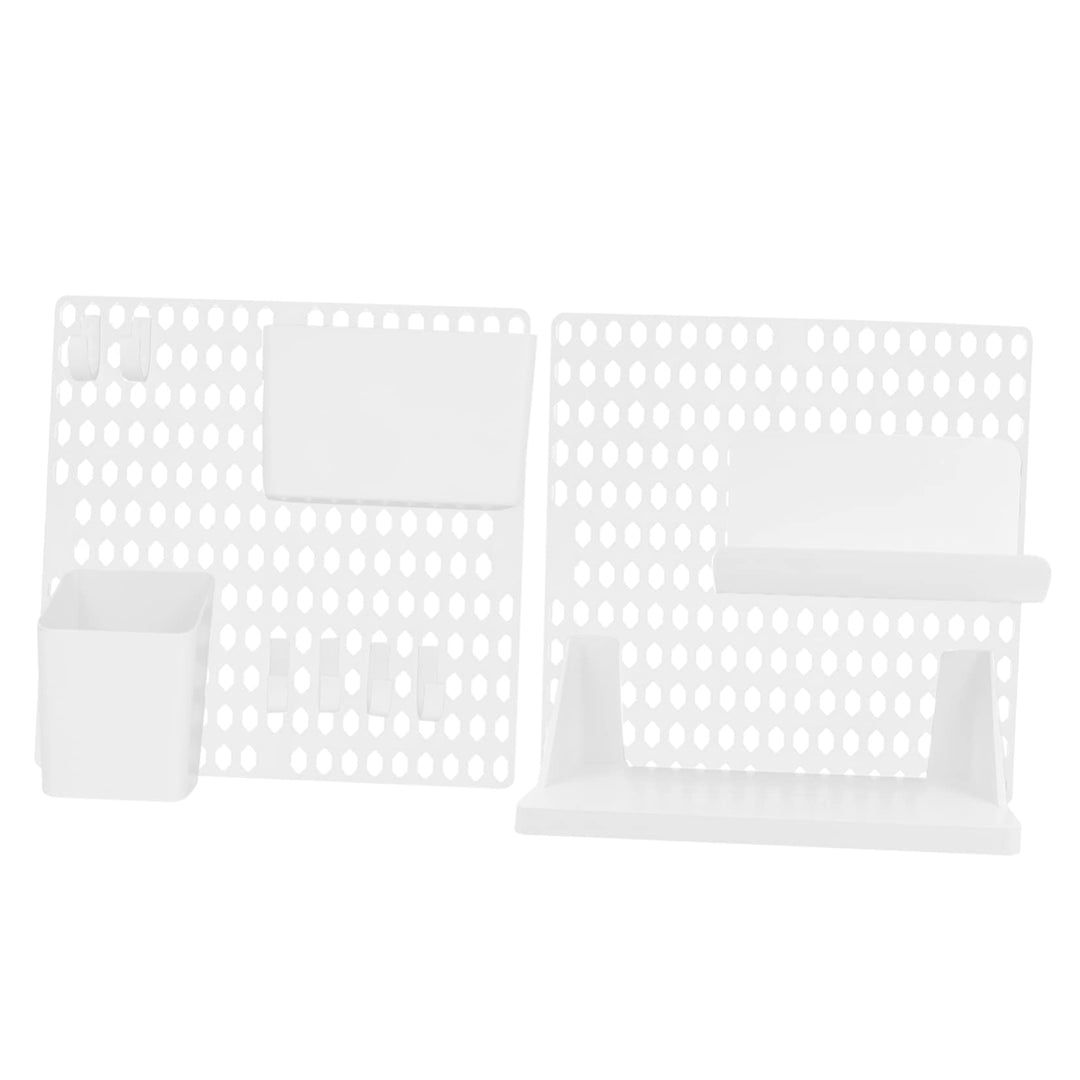 VICASKY Lochfreier Pegboard Organizer Aus Kunststoff Wand Organizer Für Zuhause Büro Küche Mit Haken