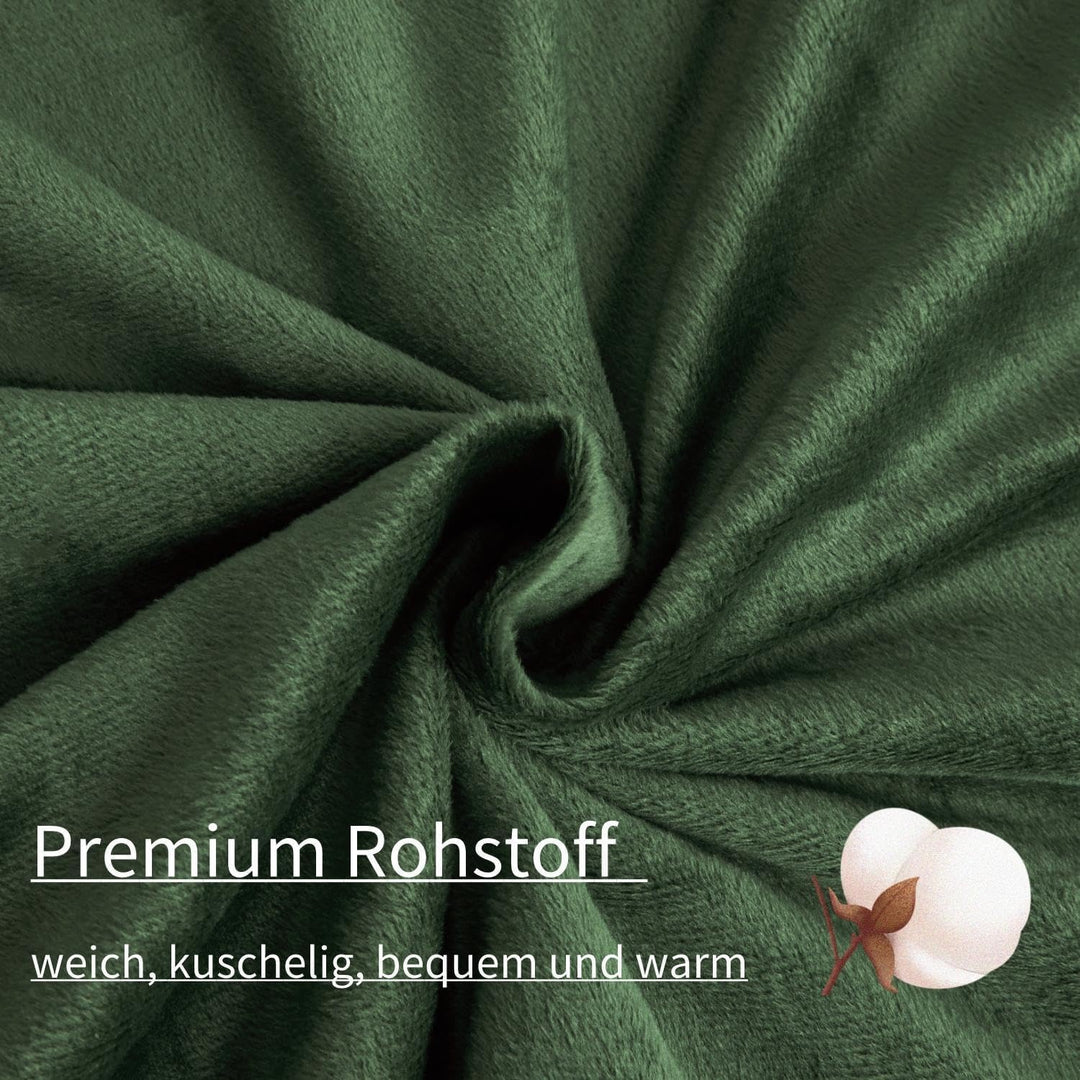 Boqingzhu Flauschige Plüsch Spannbettlaken 140x200cm Grün Salbeigrün Winter Warm Flanell Fleece Bibe