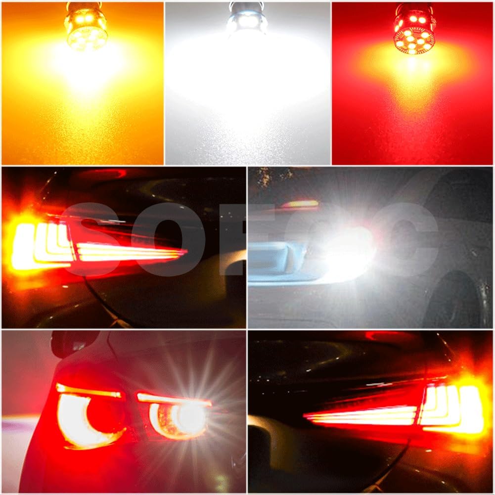 SOFOC PY21W 12V 21W BAU15S Warmweiss Nebel-/Rückfahrleuchte Blinker 150°-Offset-Stift Einfachkontakt
