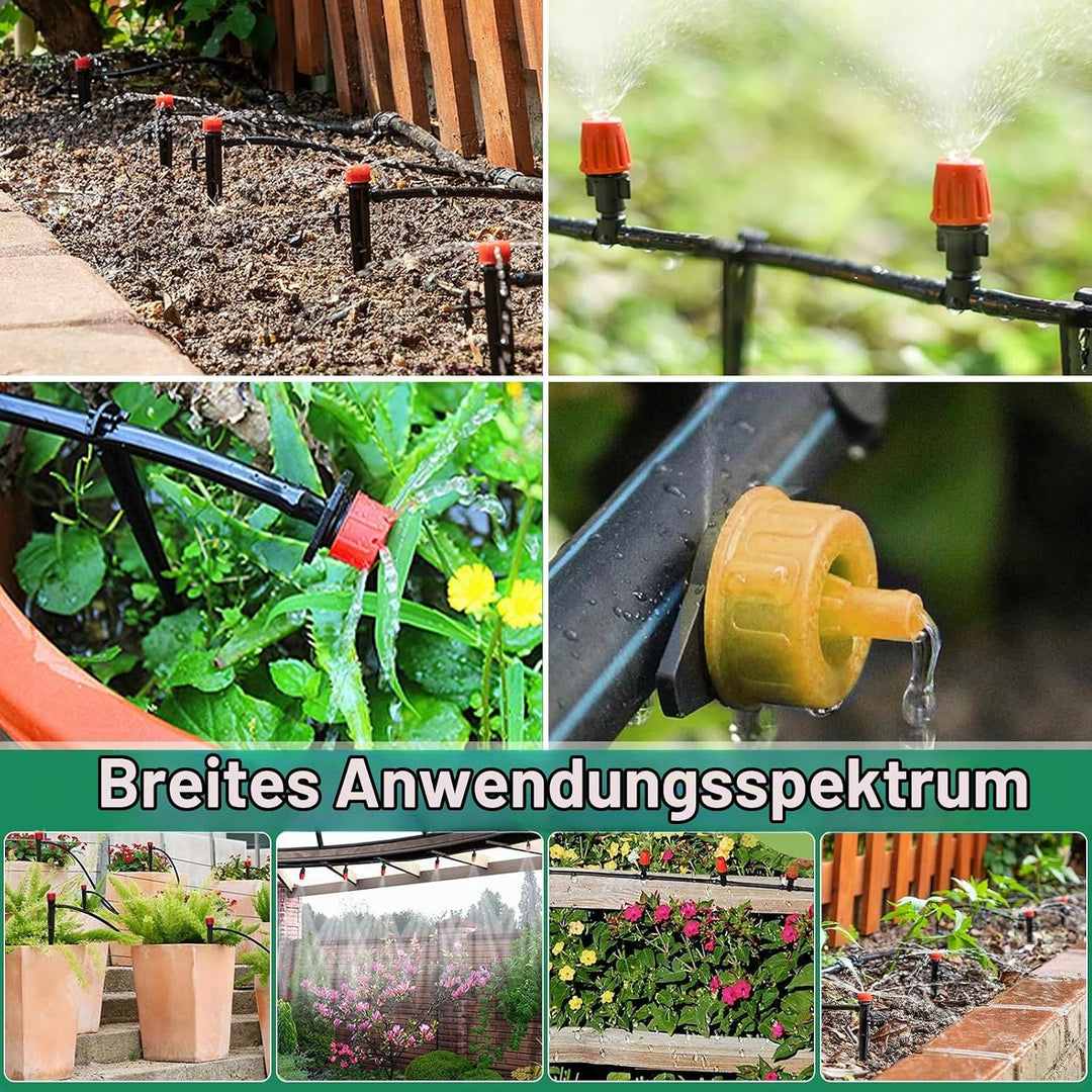 269 Stück Bewässerungssystem,40M+8M Bewässerungsrohre,DIY Gartenbewässerung,Automatische Sprinkler T