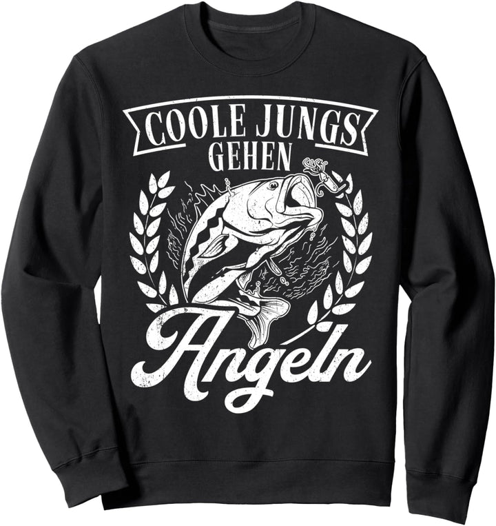 Coole Jungs gehen Angeln - Angler Fischer Kinder Jungen Sweatshirt