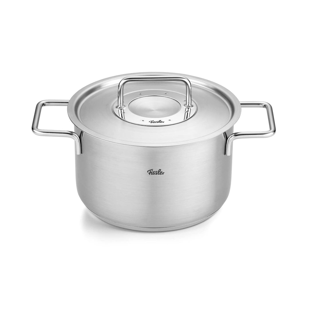 Fissler Pure Collection / Edelstahl-Kochtopf (Ø 20 cm, 3,6L) Töpfe inkl. Metall-Deckel, Innen-Skalie