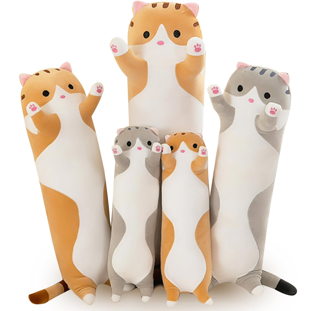 Bobomon Katze Kuscheltier stofftier Katze langes Kissen riesen XXL Kawaii gross plüschtier plüschkat
