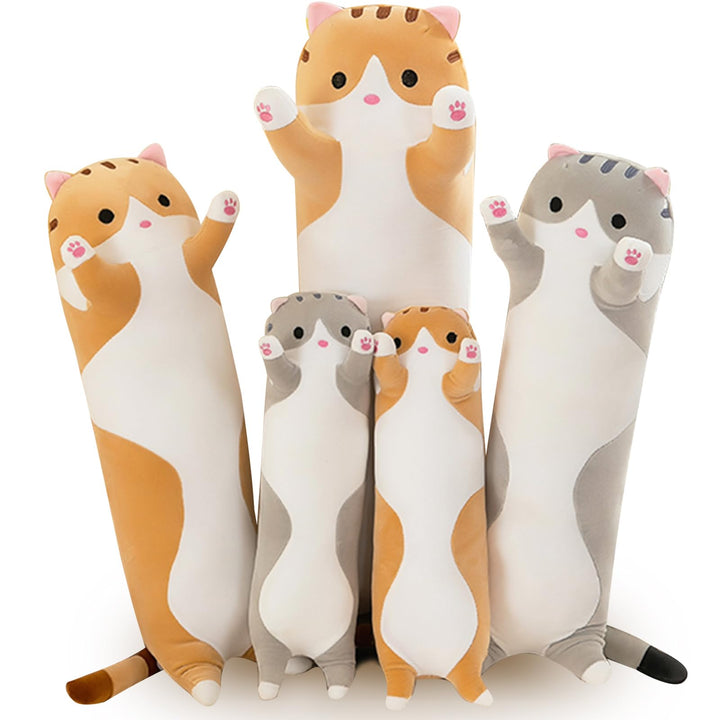 Bobomon Katze Kuscheltier stofftier Katze langes Kissen riesen XXL Kawaii gross plüschtier plüschkat