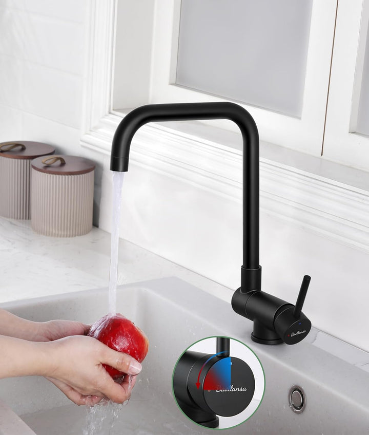 Wasserhahn Küche，vorfenster küchenarmatur klappbar，Hochdruck Kitchen Faucet 360°Drehbar Edelstahl Sp