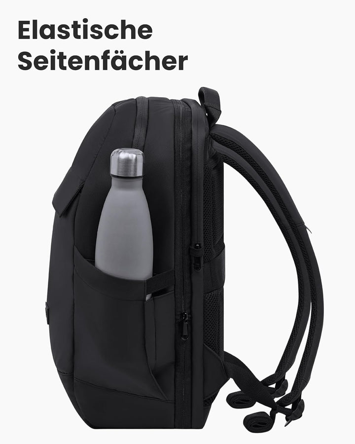LARKSON Business Laptop Rucksack Herren Schwarz - Bjarne Small - Kleiner Arbeitsrucksack mit 16 Zoll