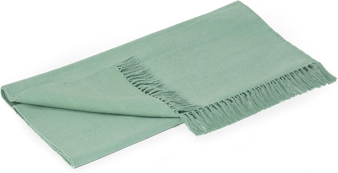 Yoga Studio Bio Yogamatte Teppich - 196cm x 70cm Yoga Teppich mit Quasten Baumwolle Yoga Teppich für