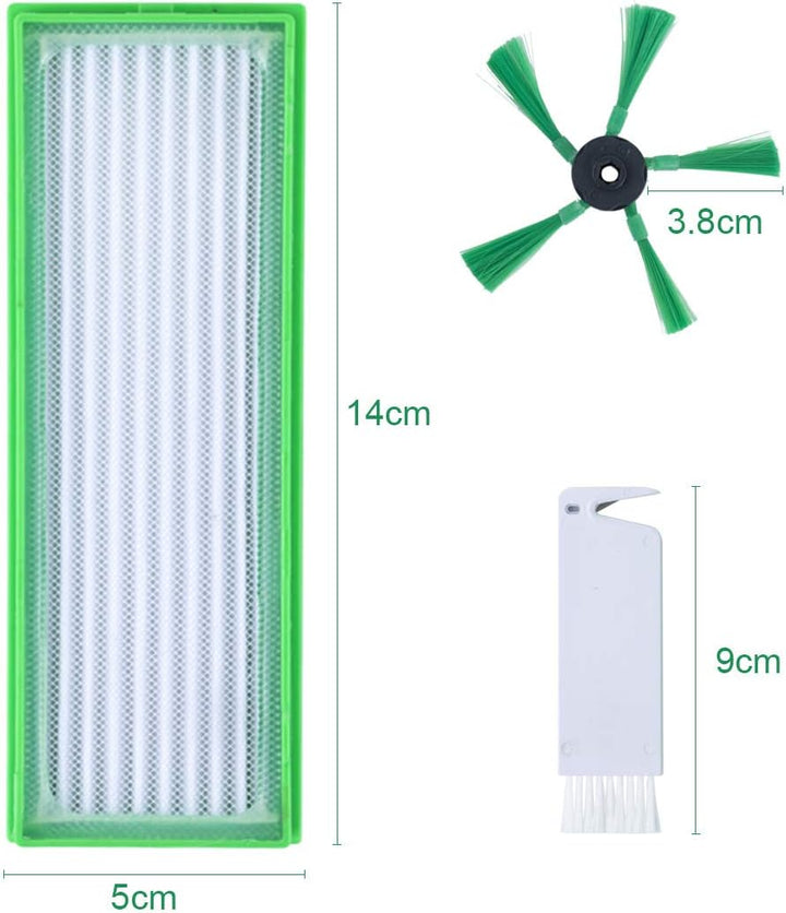 9 Stück Zubehör für Vorwerk Kobold VR200 VR300 Saugroboter - Ersatzteile 4 HEPA Allergiefilter, 4 Se