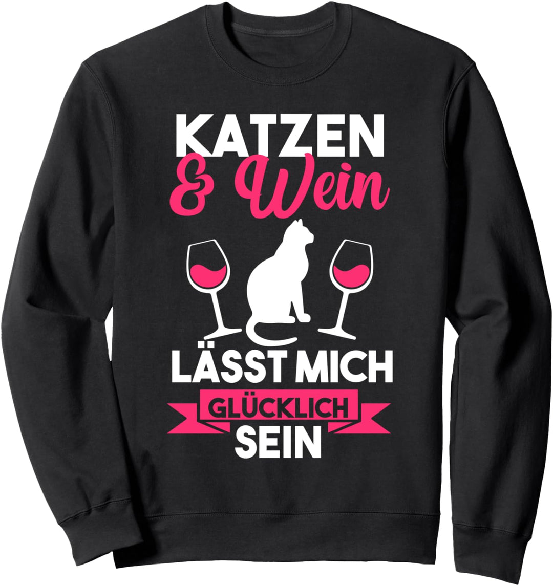 Katzen Wein Katze Mama Sweatshirt