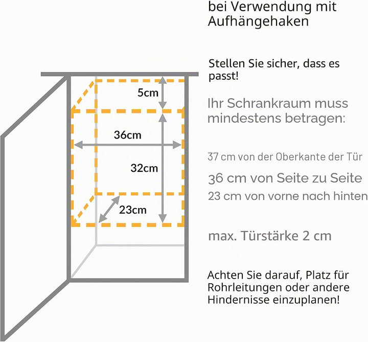 simplehuman CW1643 10 Liter, Schrank Abfalleimer, Hängender Mülleimer mit Deckel Küche Küchenmülleim