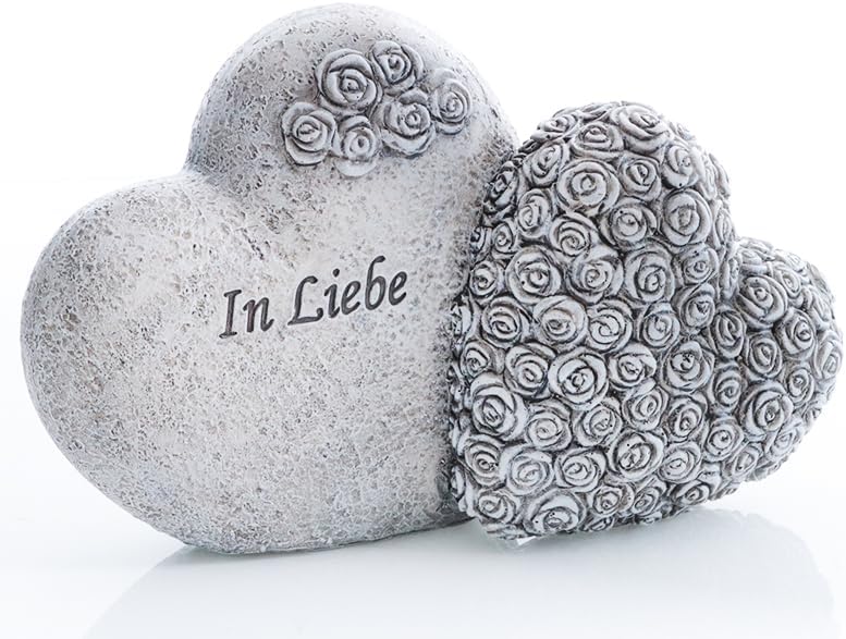 Annastore Besinnliche Grabdeko zur Erinnerung, frostfest und witterungsbeständig Grabschmuck - Grabf