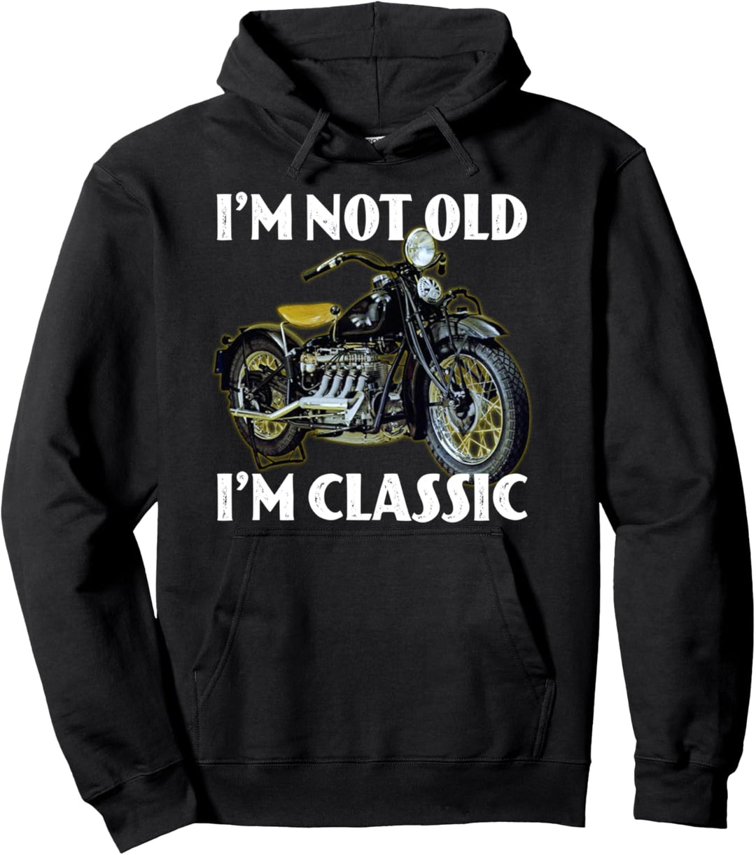 Ich bin nicht ich bin Classic - Vintage Motorcycle Retro Pullover Hoodie