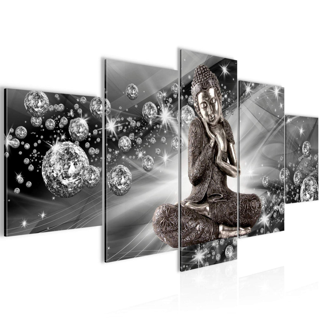Runa Art Wandbilder Buddha Feng Shui 5 Teilig Bild auf Vlies Leinwand Deko Wohnzimmer Schlafzimmer Z