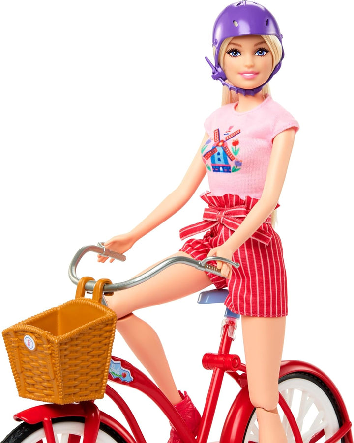 Barbie Puppen-Set mit Fahrrad Mattel HWJ00 | Spiel-Set & Zubehör