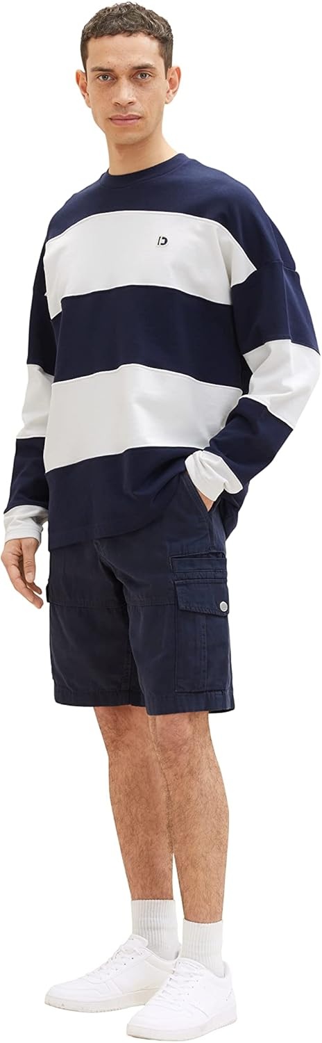 TOM TAILOR Herren Relaxed Fit Cargo Shorts 31 10668 - Sky Captain Blue, 31 10668 - Sky Captain Blue