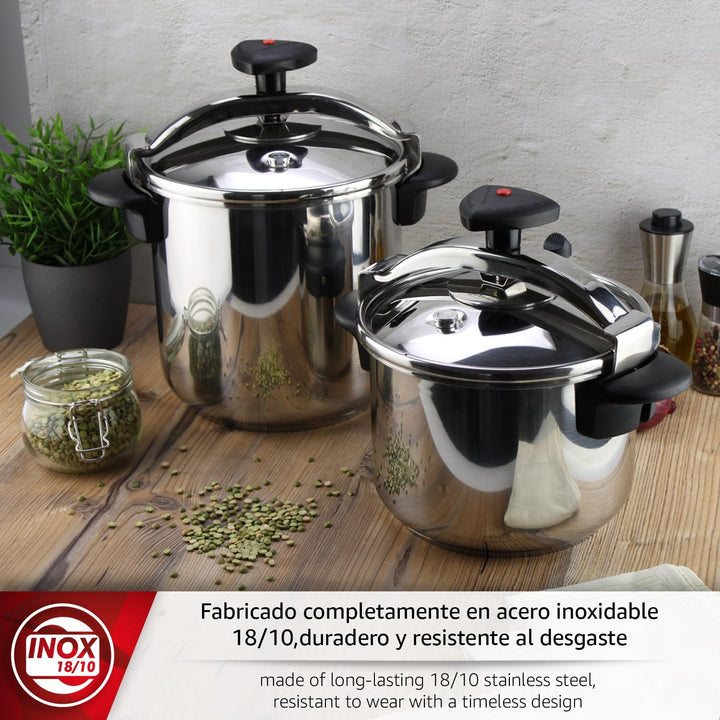 MAGEFESA 01OPSTACO04 drucktöpfe, Edelstahl, Gerade, 4 l