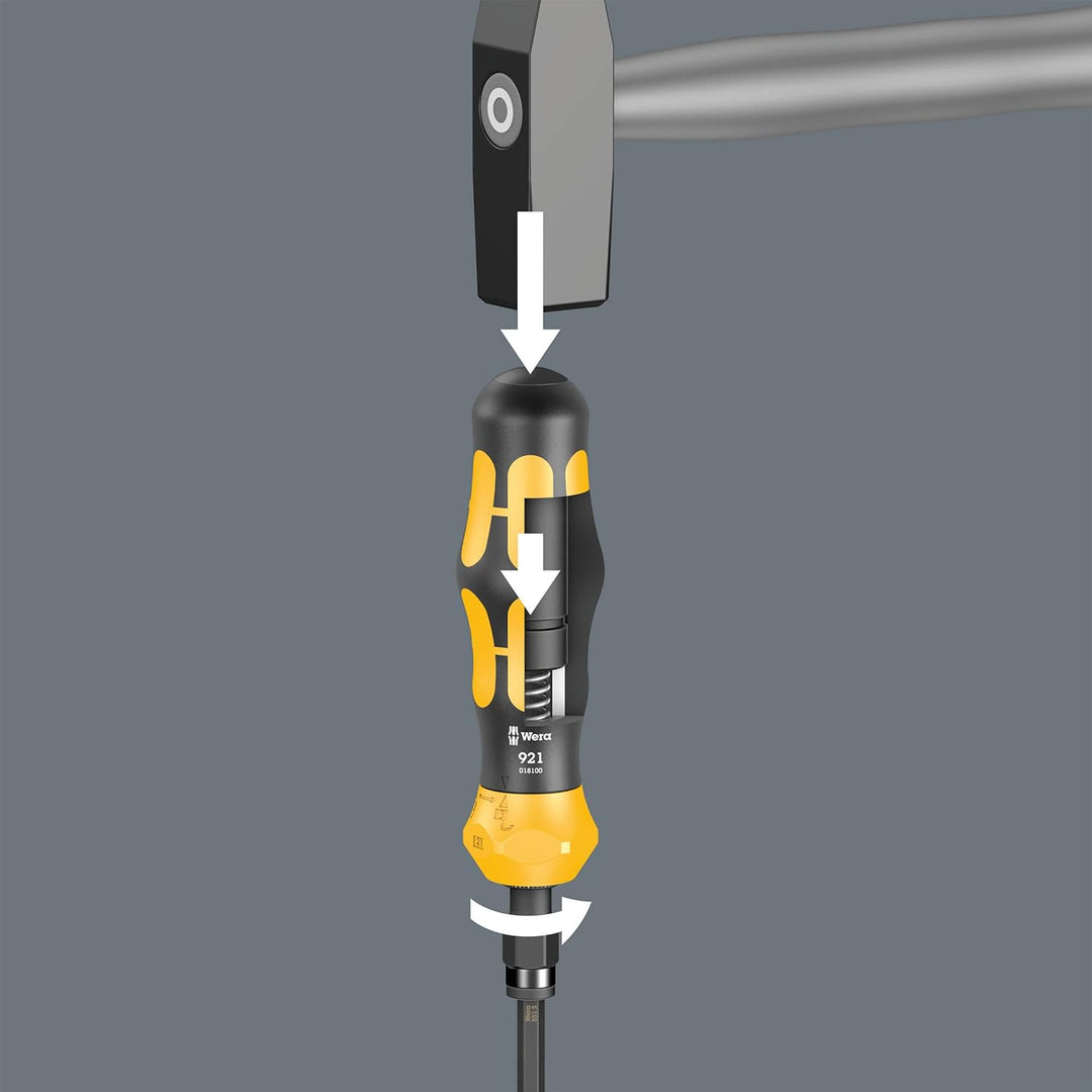 Wera 05018100001 921 Kraftform Plus Schlagschraubendreher - Serie 900, 1/4", 163,5 mm, Schwarz-gelb