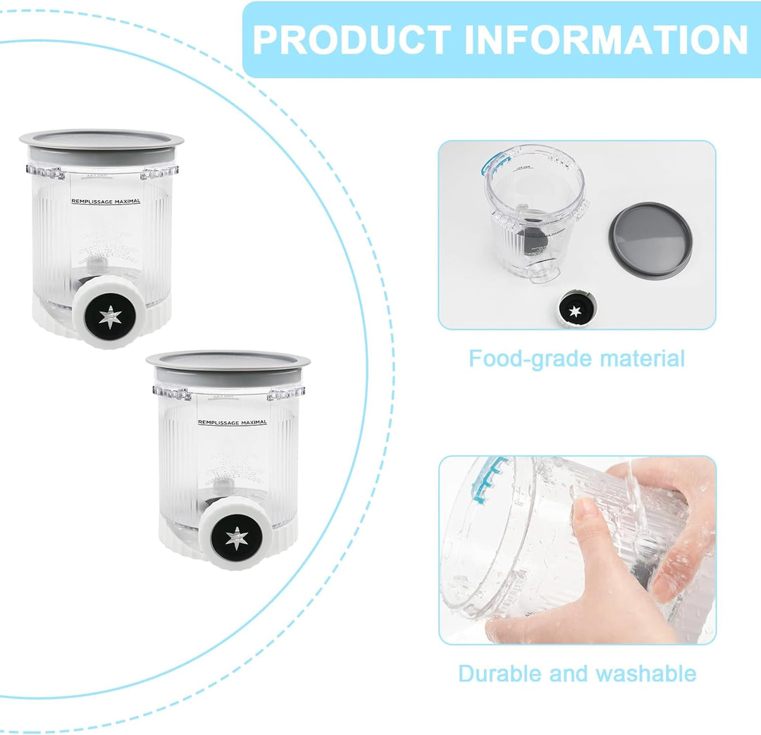 2 Stück Creami Behälter für Ninja Swirl, Tubs Zubehör für die Ninja Creami NC701 NC700 Serie, BPA-fr