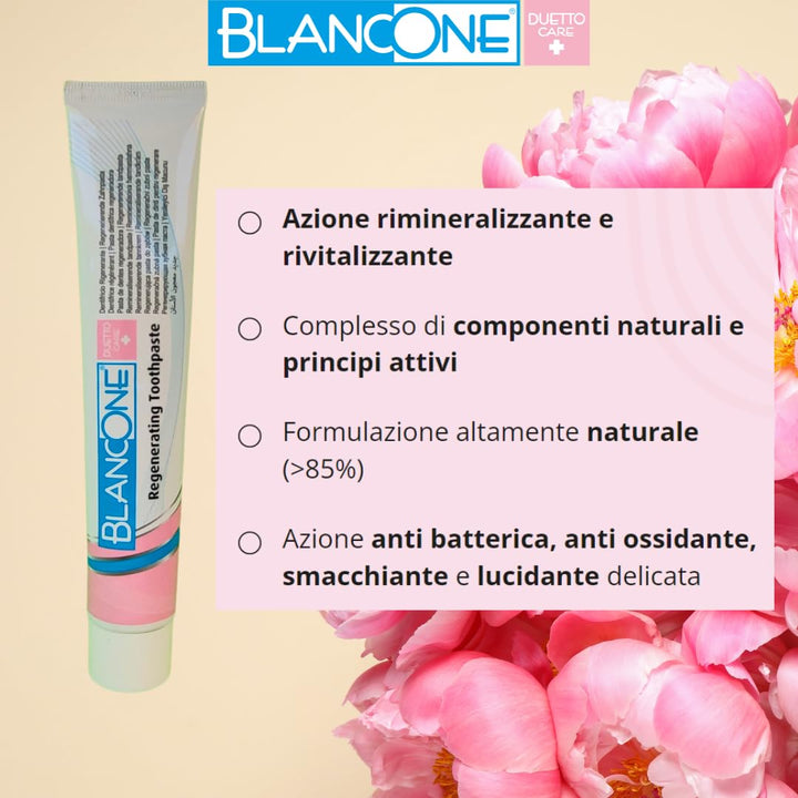 Blancone Aufhellende Zahnpasta mit natürlichen Enzymen und Wirkstoffen, Zahnpasta Remineralisierende