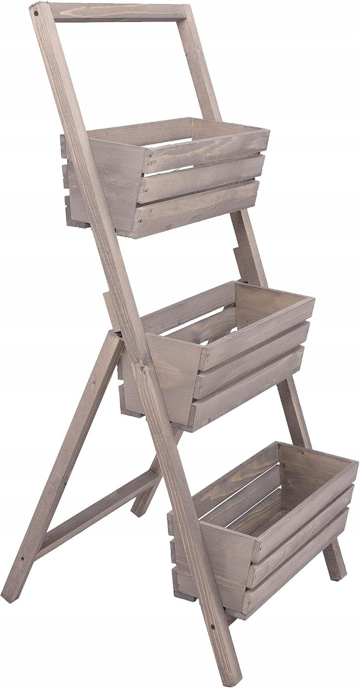 ECODECO Hochbeete für Garten Pflanzenregal aus Holz | Kaskadierendes Blumentreppe für Outdoor Indoor