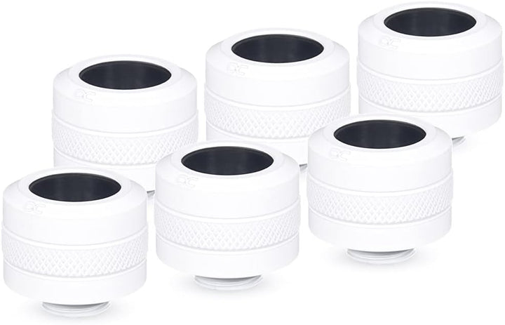 Alphacool 17484 Eiszapfen PRO 16mm HardTube Fitting G1/4 - White Sixpack Anschluss Wasserkühlung
