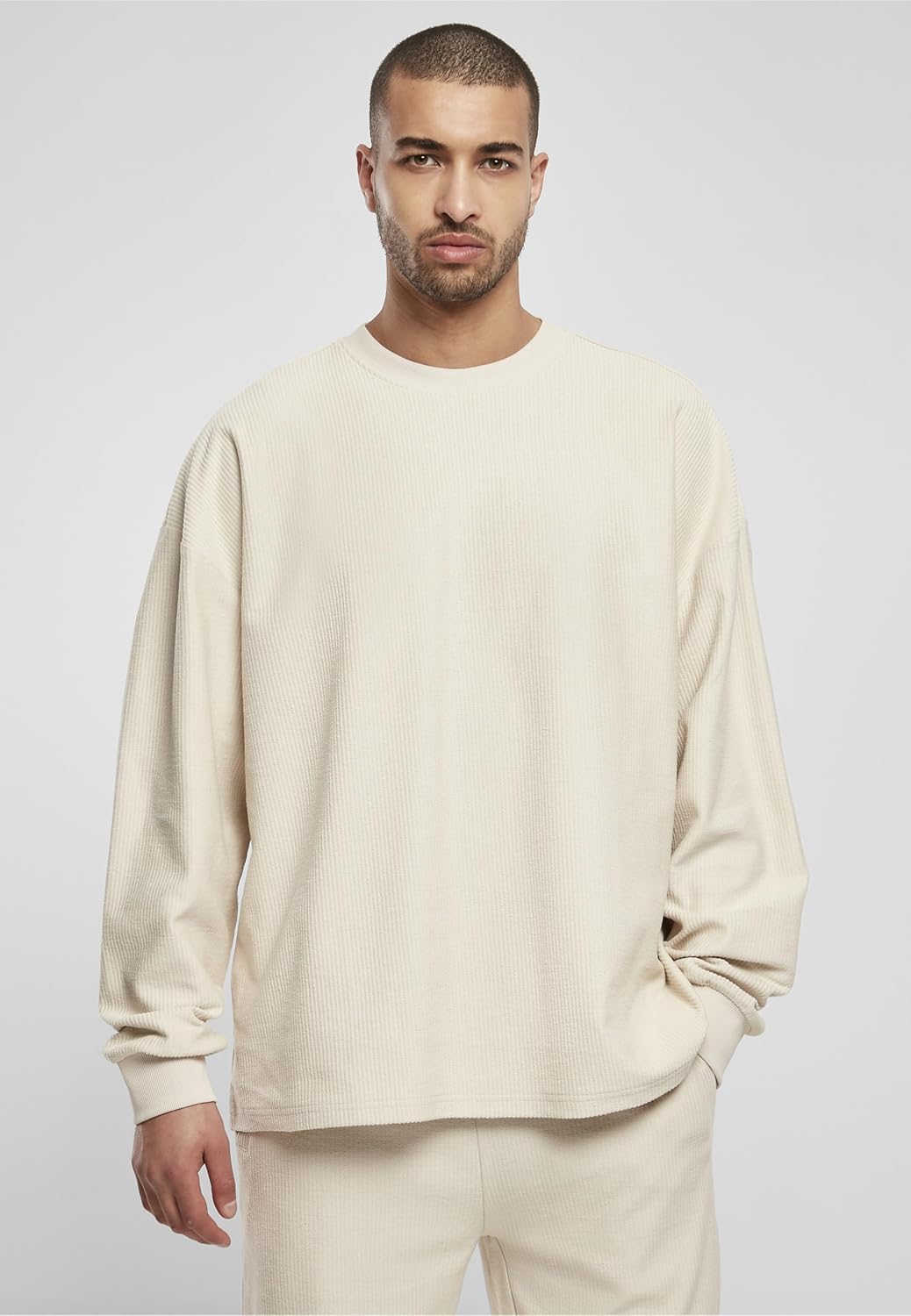 Urban Classics Herren Sweatshirt Rib Terry Boxy Crew, Pullover für Männer in Oversized Optik, in 2 F
