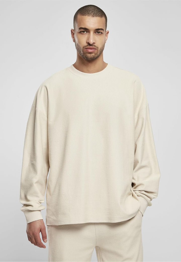 Urban Classics Herren Sweatshirt Rib Terry Boxy Crew, Pullover für Männer in Oversized Optik, in 2 F