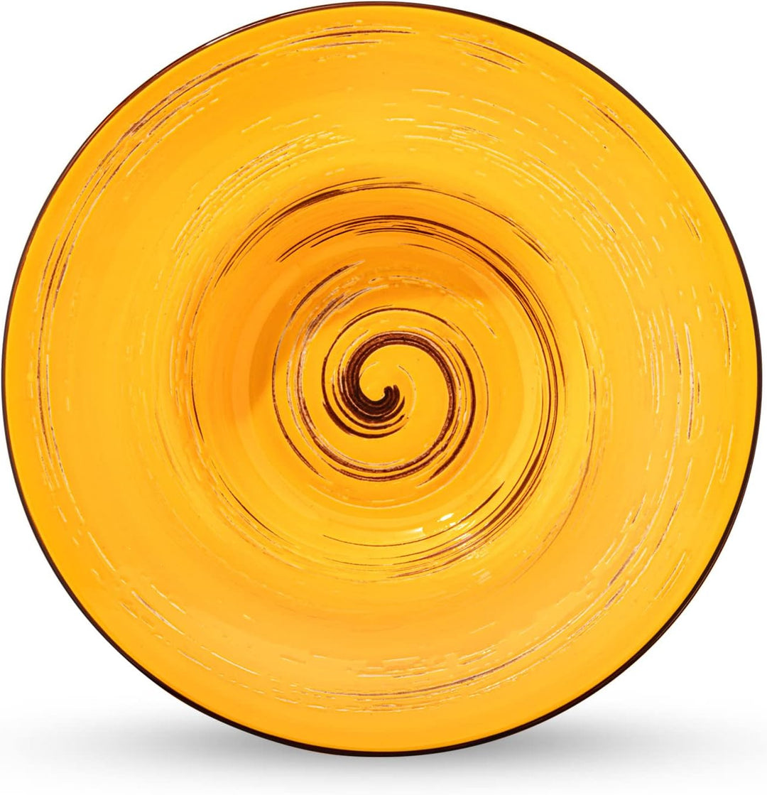 Wilmax | SPIRAL tiefe Teller - 2 Stück | Elegant | Modern | Langlebig | Sicher | Glasiertes Porzella