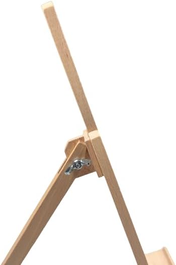STANDSTAFFELEI Staffelei Dreifuss aus Holz - 45 cm Hoch - Mini Staffelei für Präsentation von Gemäld