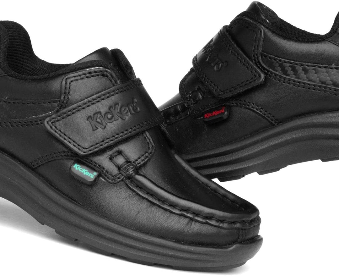 Kickers Reasan Riemen Kleinkind Jungen Schule Schuhe 27 EU Schwarz, 27 EU Schwarz