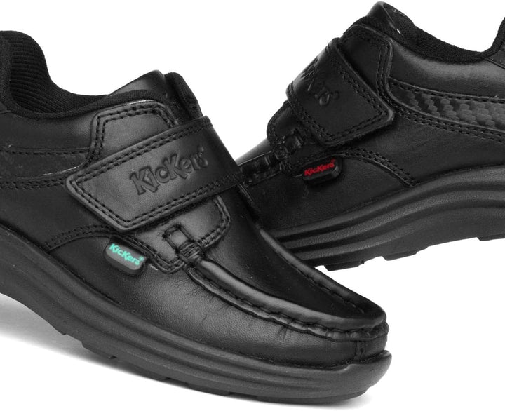 Kickers Reasan Riemen Kleinkind Jungen Schule Schuhe 27 EU Schwarz, 27 EU Schwarz