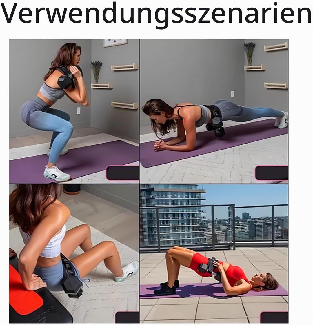 Gewichtsgürtel Po Trainer Hip Thrust Gürtel - 1 Stück, Schwarz, Pilates Belt, Bridge Training Anti R