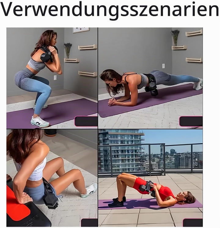 Gewichtsgürtel Po Trainer Hip Thrust Gürtel - 1 Stück, Schwarz, Pilates Belt, Bridge Training Anti R
