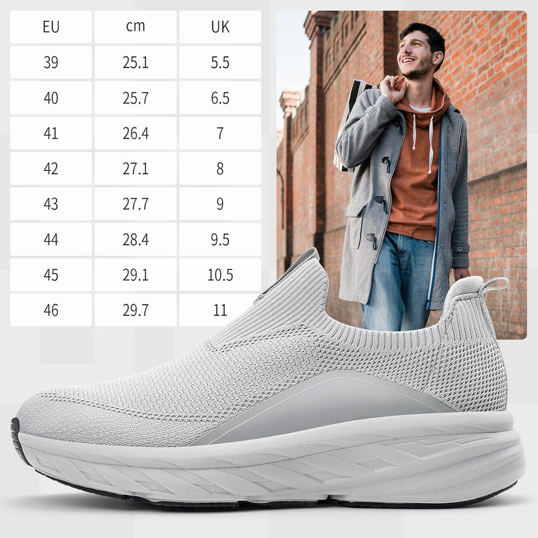 Sosenfer Slip On Sneaker Herren Ohne Schnürsenkel Schuhe Sportschuhe Laufschuhe Leichte Atmungsaktiv